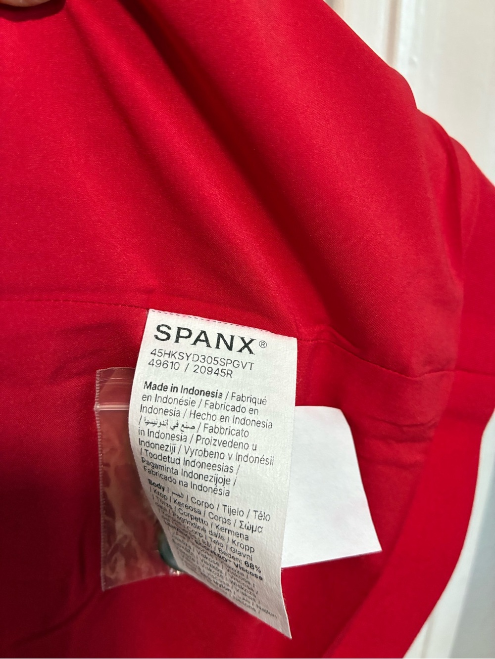 SPANX Red Single-Button Notch-Lapel Blazer - Picture 5 of 5